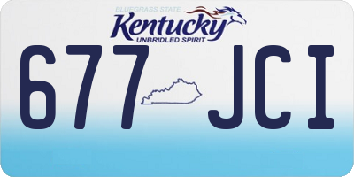 KY license plate 677JCI