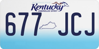 KY license plate 677JCJ