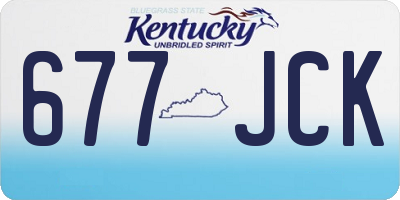 KY license plate 677JCK