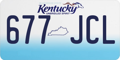 KY license plate 677JCL