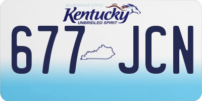 KY license plate 677JCN