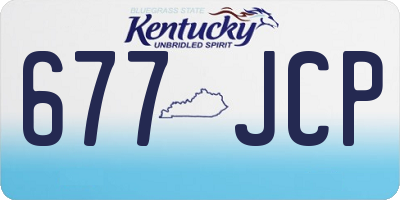 KY license plate 677JCP