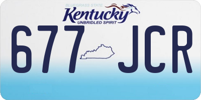 KY license plate 677JCR
