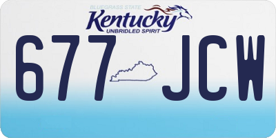 KY license plate 677JCW