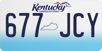 KY license plate 677JCY