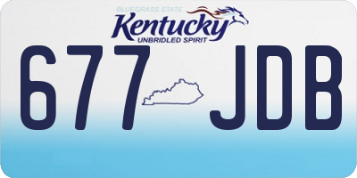 KY license plate 677JDB