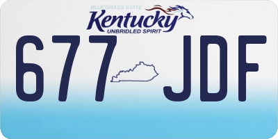 KY license plate 677JDF
