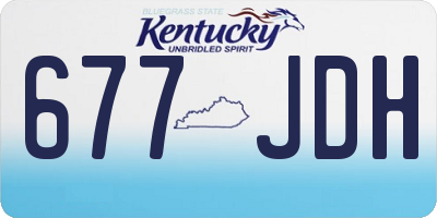 KY license plate 677JDH