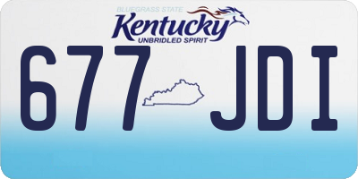 KY license plate 677JDI