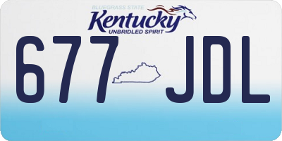 KY license plate 677JDL