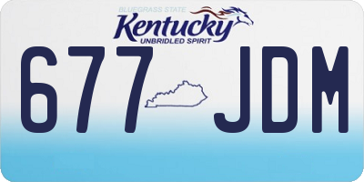 KY license plate 677JDM