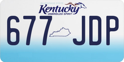 KY license plate 677JDP
