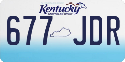 KY license plate 677JDR