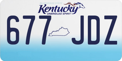 KY license plate 677JDZ