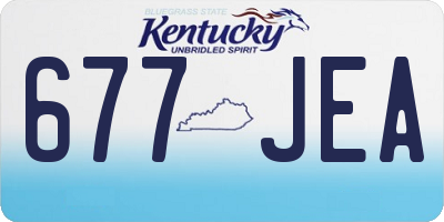 KY license plate 677JEA