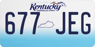 KY license plate 677JEG