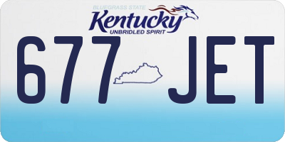 KY license plate 677JET