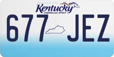 KY license plate 677JEZ