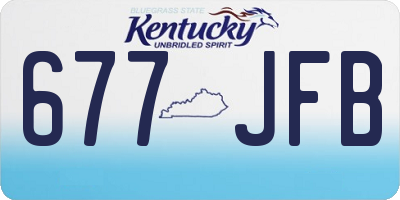 KY license plate 677JFB
