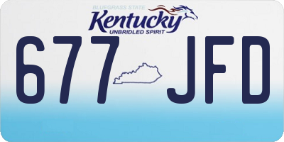 KY license plate 677JFD
