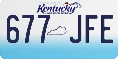 KY license plate 677JFE