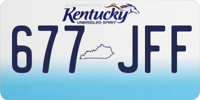 KY license plate 677JFF