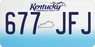 KY license plate 677JFJ