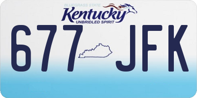 KY license plate 677JFK