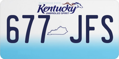 KY license plate 677JFS
