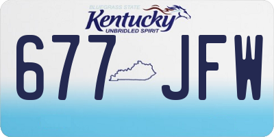 KY license plate 677JFW