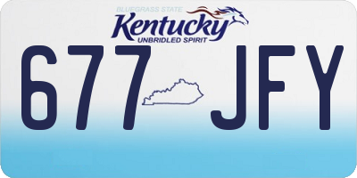 KY license plate 677JFY