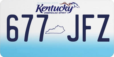 KY license plate 677JFZ