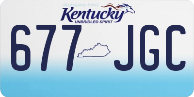 KY license plate 677JGC