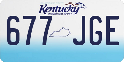 KY license plate 677JGE