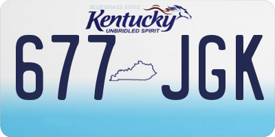 KY license plate 677JGK