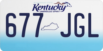 KY license plate 677JGL