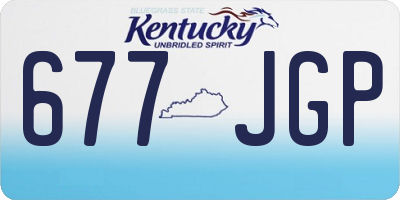 KY license plate 677JGP