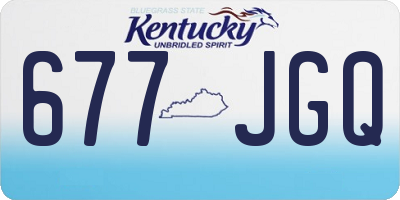 KY license plate 677JGQ