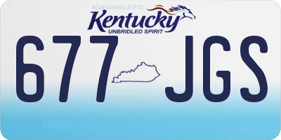 KY license plate 677JGS