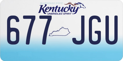 KY license plate 677JGU