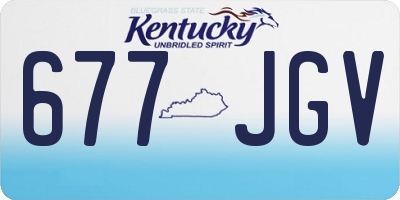 KY license plate 677JGV