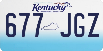 KY license plate 677JGZ