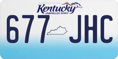 KY license plate 677JHC