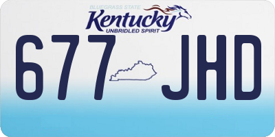 KY license plate 677JHD