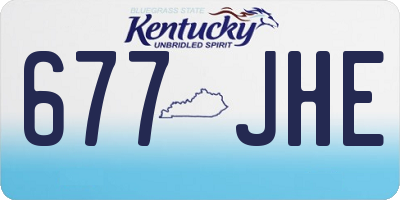 KY license plate 677JHE