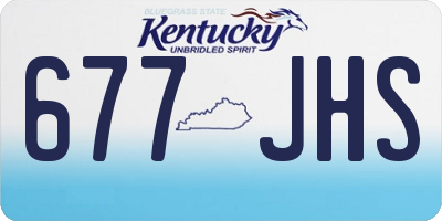 KY license plate 677JHS