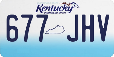 KY license plate 677JHV