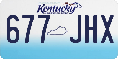 KY license plate 677JHX