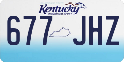 KY license plate 677JHZ