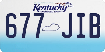 KY license plate 677JIB